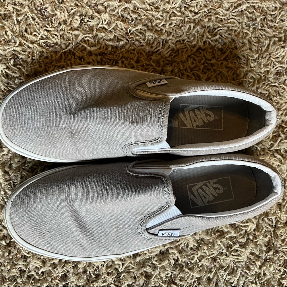 Van’s grey slip on shoes. Woman’s size 8.